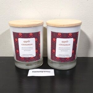 Scentsational APPLE CINNAMON Candle Soy Blend scented candle 11oz x2